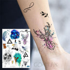Realistic Black Temporary Small Big Tattoos Space Planets Animals Tatoos Waterproof  Face Hands Tattoos For Girls Mens Stevvex