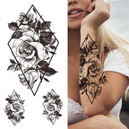 Realistic Full Arm Temporary Tattoos Sleeve Fake Tatoos Warrior Lion Tiger Flower Waterproof Tattoo Stickers For Womens Mens