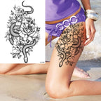 Realistic Lion Temporary Tattoo Black Warrior Sticker Waterproof Luxury Tattoo For Men Women