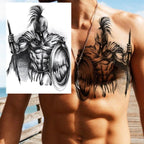 Realistic Lion Temporary Tattoo Black Warrior Sticker Waterproof Luxury Tattoo For Men Women