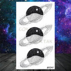 Realistic Small Planets Temporary Tattoos Arm Waterpoof Black Sticker Space Planets For Girls And Boys Stevvex