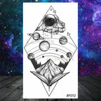 Realistic Small Planets Temporary Tattoos Arm Waterpoof Black Sticker Space Planets For Girls And Boys Stevvex