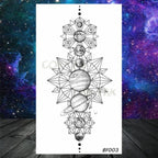 Realistic Small Planets Temporary Tattoos Arm Waterpoof Black Sticker Space Planets For Girls And Boys Stevvex