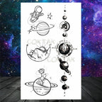 Realistic Small Planets Temporary Tattoos Arm Waterpoof Black Sticker Space Planets For Girls And Boys Stevvex