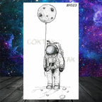 Realistic Small Planets Temporary Tattoos Arm Waterpoof Black Sticker Space Planets For Girls And Boys Stevvex