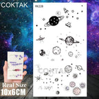 Realistic Small Planets Temporary Tattoos Arm Waterpoof Black Sticker Space Planets For Girls And Boys Stevvex
