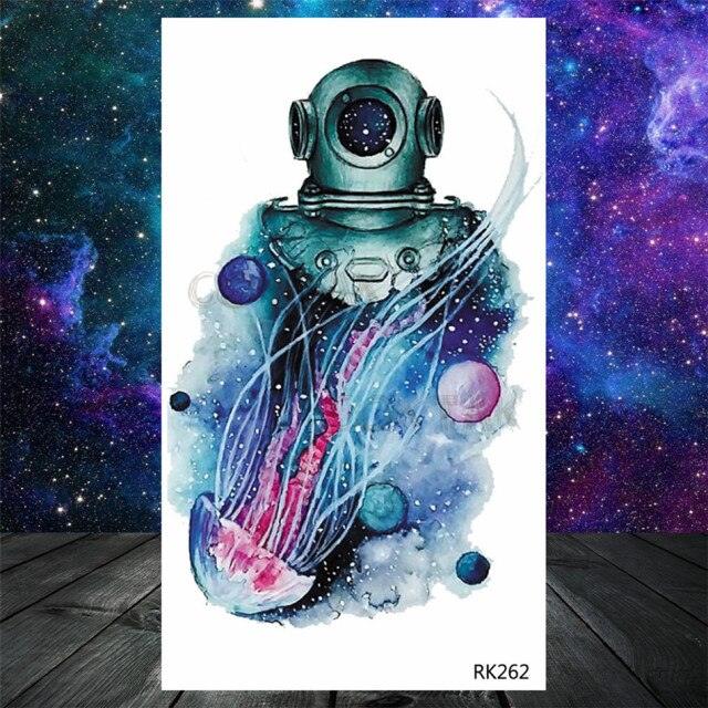 Realistic Small Planets Temporary Tattoos Arm Waterpoof Black Sticker Space Planets For Girls And Boys Stevvex
