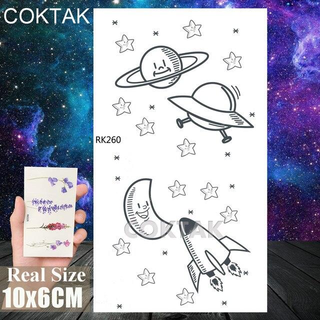 Realistic Small Planets Temporary Tattoos Arm Waterpoof Black Sticker Space Planets For Girls And Boys Stevvex
