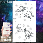 Realistic Small Planets Temporary Tattoos Arm Waterpoof Black Sticker Space Planets For Girls And Boys Stevvex