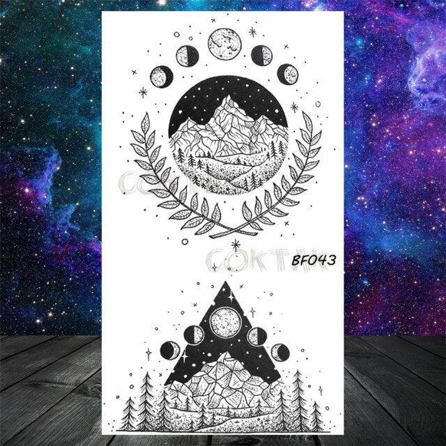 Realistic Small Planets Temporary Tattoos Arm Waterpoof Black Sticker Space Planets For Girls And Boys Stevvex