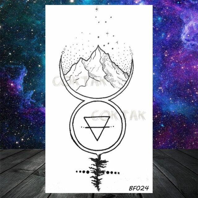 Realistic Small Planets Temporary Tattoos Arm Waterpoof Black Sticker Space Planets For Girls And Boys Stevvex