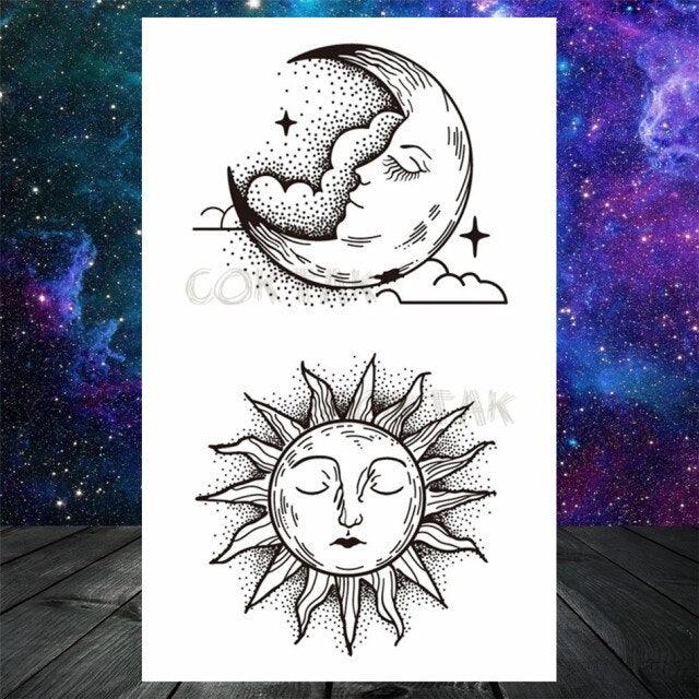 Realistic Small Planets Temporary Tattoos Arm Waterpoof Black Sticker Space Planets For Girls And Boys Stevvex
