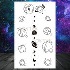 Realistic Small Planets Temporary Tattoos Arm Waterpoof Black Sticker Space Planets For Girls And Boys Stevvex