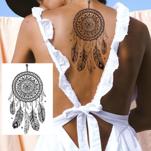 Realistic Tattoos Temporary Womens Flower Sticker Tattoos Waterproof Women Body Art Fake Legs Tattoo Stickers Stevvex