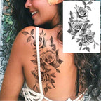 Realistic Tattoos Temporary Womens Flower Sticker Tattoos Waterproof Women Body Art Fake Legs Tattoo Stickers Stevvex