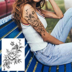 Realistic Tattoos Temporary Womens Flower Sticker Tattoos Waterproof Women Body Art Fake Legs Tattoo Stickers Stevvex