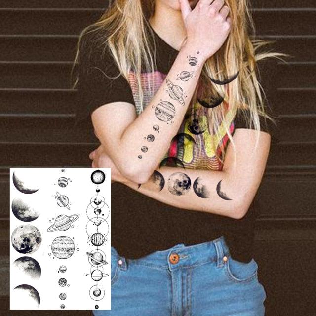 Realistic Tattoos Temporary Womens Flower Sticker Tattoos Waterproof Women Body Art Fake Legs Tattoo Stickers Stevvex