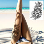 Realistic Tattoos Temporary Womens Flower Sticker Tattoos Waterproof Women Body Art Fake Legs Tattoo Stickers Stevvex