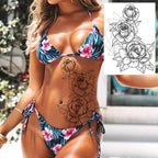 Realistic Tattoos Temporary Womens Flower Sticker Tattoos Waterproof Women Body Art Fake Legs Tattoo Stickers Stevvex