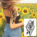 Realistic Tattoos Temporary Womens Flower Sticker Tattoos Waterproof Women Body Art Fake Legs Tattoo Stickers Stevvex