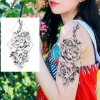Realistic Tattoos Temporary Womens Flower Sticker Tattoos Waterproof Women Body Art Fake Legs Tattoo Stickers Stevvex