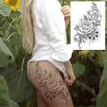 Realistic Tattoos Temporary Womens Flower Sticker Tattoos Waterproof Women Body Art Fake Legs Tattoo Stickers Stevvex
