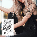 Realistic Tattoos Temporary Womens Flower Sticker Tattoos Waterproof Women Body Art Fake Legs Tattoo Stickers Stevvex