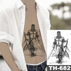 Realistic Temporary Lion Wolf Sticker Tattoo Waterproof  Elegant Body Arm Warrior Tattoo For Mens Stevvex