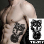 Realistic Temporary Lion Wolf Sticker Tattoo Waterproof  Elegant Body Arm Warrior Tattoo For Mens Stevvex