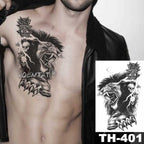 Realistic Temporary Lion Wolf Sticker Tattoo Waterproof  Elegant Body Arm Warrior Tattoo For Mens Stevvex