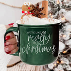 Christmas Mug 14.5oz Ceramic Red Green Funny Really Into Christmas Holiday Gift BandsCo Straps