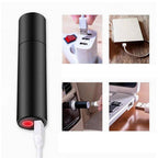 Rechargable Mini Portable Waterproof USB LED  Pocket LED Flashlight Hight Super Bright Flashlight Telescopic Zoom Water Resistant Torch  Great For Indoor/Outdoor Activities Night Camping Hiking Stevvex