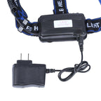 Rechargeable Adjustable 10000LM Led Headlamp Micro USB Charger Flashlight Head Lamp Portable Light Torch Flashlight For Night Work Camping Hiking  Walking Stevvex