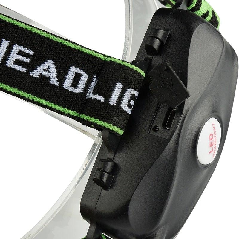 Rechargeable Adjustable 10000LM Led Headlamp Micro USB Charger Flashlight Head Lamp Portable Light Torch Flashlight For Night Work Camping Hiking  Walking Stevvex