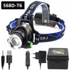 Rechargeable Adjustable 10000LM Led Headlamp Micro USB Charger Flashlight Head Lamp Portable Light Torch Flashlight For Night Work Camping Hiking  Walking Stevvex