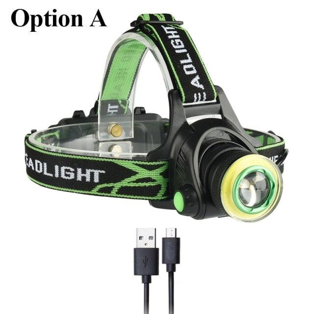 Rechargeable Adjustable 10000LM Led Headlamp Micro USB Charger Flashlight Head Lamp Portable Light Torch Flashlight For Night Work Camping Hiking  Walking Stevvex