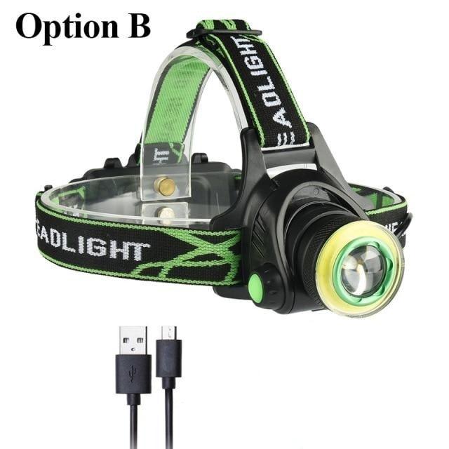 Rechargeable Adjustable 10000LM Led Headlamp Micro USB Charger Flashlight Head Lamp Portable Light Torch Flashlight For Night Work Camping Hiking  Walking Stevvex