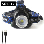 Rechargeable Adjustable 10000LM Led Headlamp Micro USB Charger Flashlight Head Lamp Portable Light Torch Flashlight For Night Work Camping Hiking  Walking Stevvex