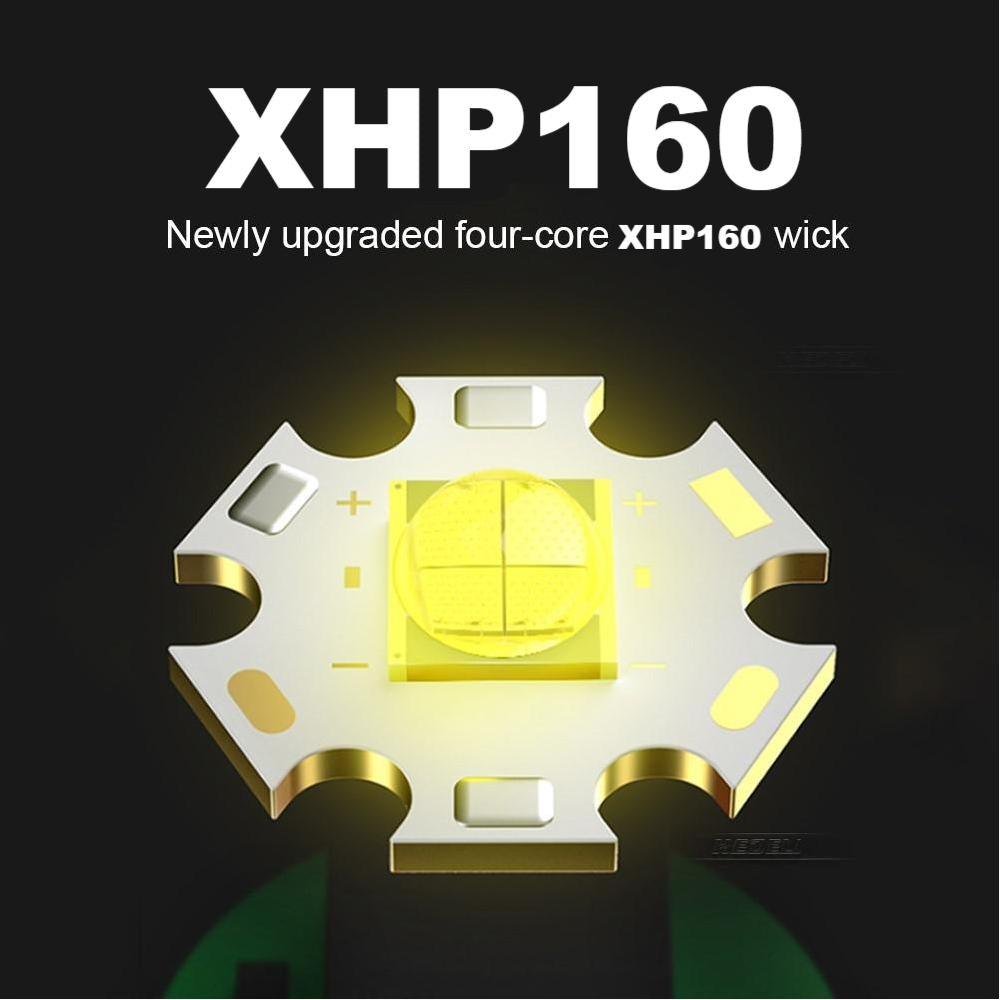 Rechargeable Adjustable Brightest Zoomable Powerful XHP160 LED Headlamp Waterproof Headlight  Power Bank 18650 Battery Headlamps For Hiking Camping Fishing Running Stevvex
