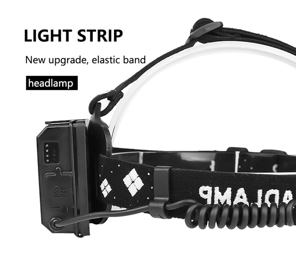 Rechargeable Adjustable Brightest Zoomable Powerful XHP160 LED Headlamp Waterproof Headlight  Power Bank 18650 Battery Headlamps For Hiking Camping Fishing Running Stevvex