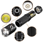 Rechargeable Adjustable  Flashlight High Lumen Powerful Waterproof Portable Cree USB LED Super Bright Flashlight Pocket Size Torch Light For Camping Hiking Riding Stevvex