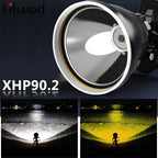 Rechargeable Adjustable Headlamp, Zoom/Waterproof LED White Yellow Color High Lumen Headlamp Flashlight Torch Power Bank For Adult Outdoor Camping Fishing Adventures Stevvex