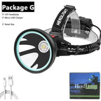Rechargeable Adjustable Headlamp, Zoom/Waterproof LED White Yellow Color High Lumen Headlamp Flashlight Torch Power Bank For Adult Outdoor Camping Fishing Adventures Stevvex