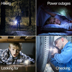 Rechargeable Adjustable LED Flashlight with Worklight Mini LED 4 Lighting Modes Flashlight with Water-Resistant COB Side Light Portable Zoomable  High Lumens Lamp For Camping Hiking Stevvex