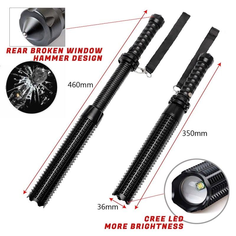 Rechargeable Adjustable LED Flashlights High Lumen Super Bright Handheld Waterproof Zoomable Portable Flashlight For Outdoor Baseball Bat Hiking CampingSelf Defense Stevvex
