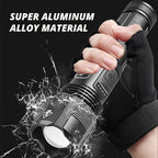 Rechargeable Adjustable Led Flashlights With High Lumen With Battery Display Super Bright Waterproof Flashlight  5 Lighting Modes For Adventure Hiking Camping Hunting New Design Stevvex