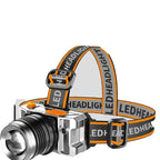 Rechargeable Adjustable LED Headlight Strong Light Zoomable Long-distance Waterproof Super Bright Head-mounted Led Headlamp For Hiking Night Fishing Outdoor Miner's Lamp Stevvex