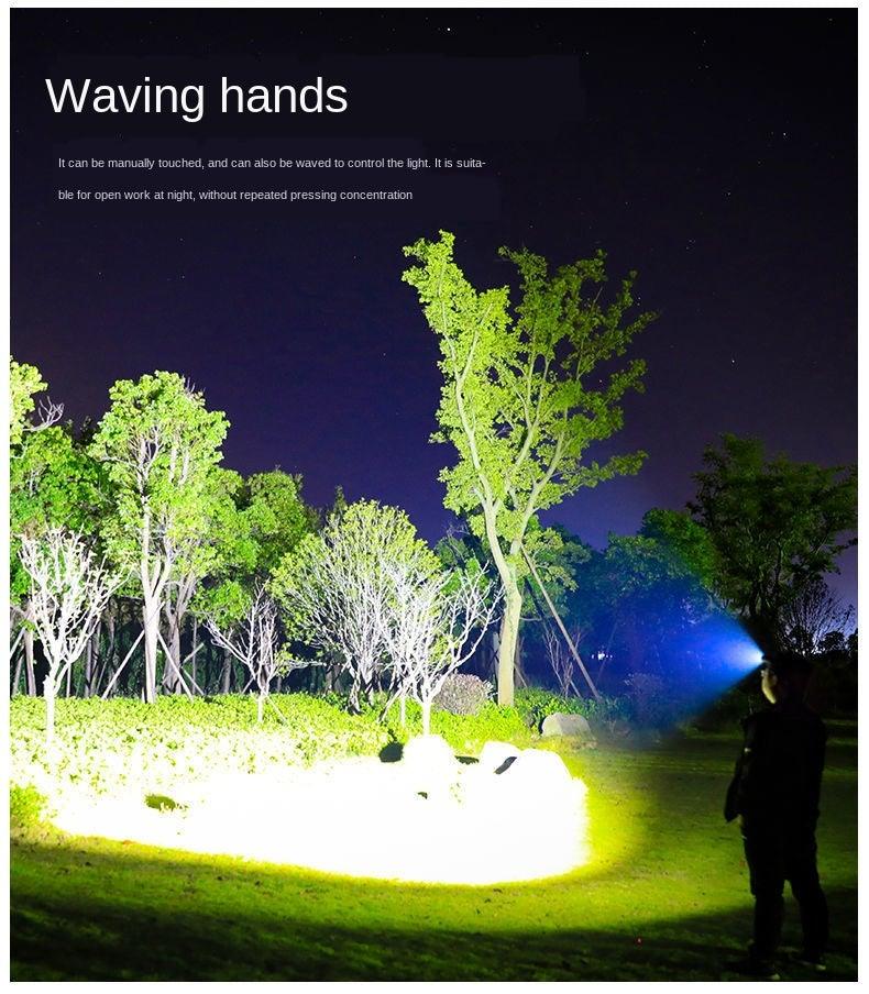 Rechargeable Adjustable LED Headlight Strong Light Zoomable Long-distance Waterproof Super Bright Head-mounted Led Headlamp For Hiking Night Fishing Outdoor Miner's Lamp Stevvex