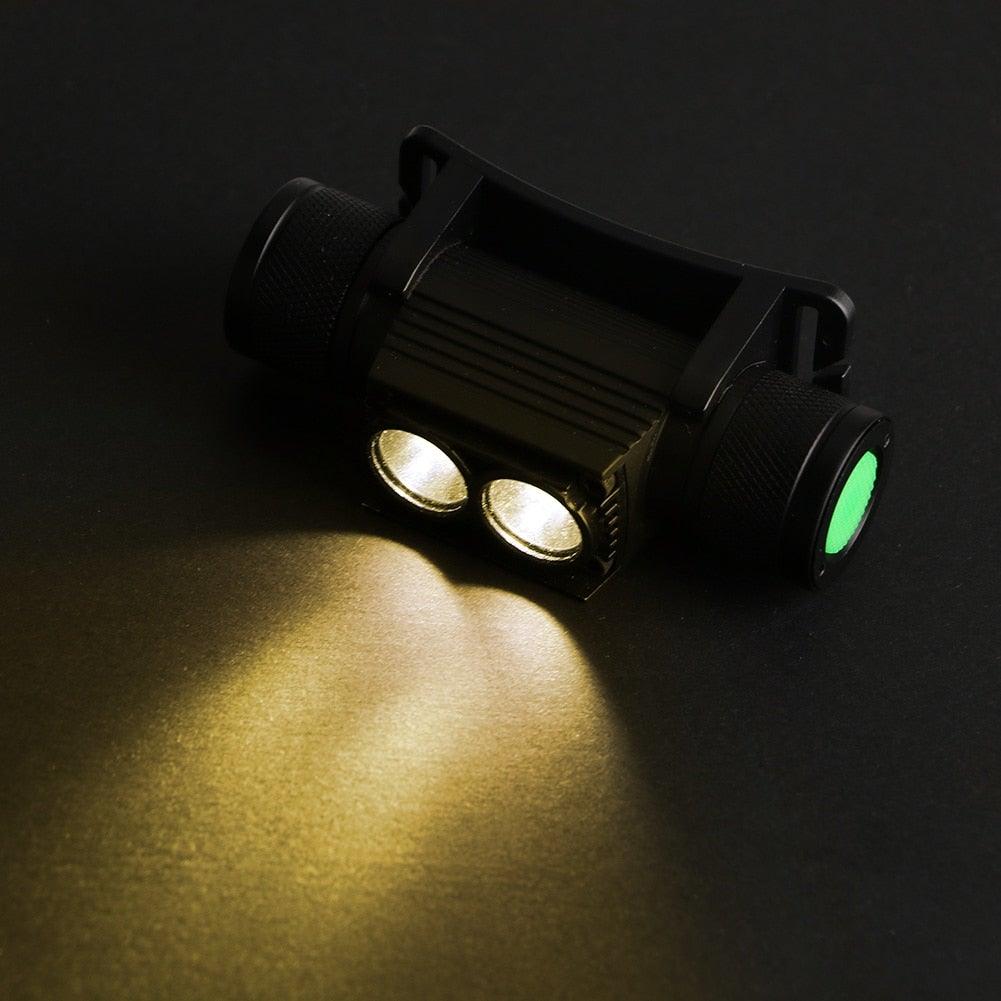 Rechargeable  Adjustable LED Power Headlamp USB Flashlight Waterproof  Headlight Torch  Light Work Lamp  For Outdoors Camping Running  Survival Hiking Stevvex