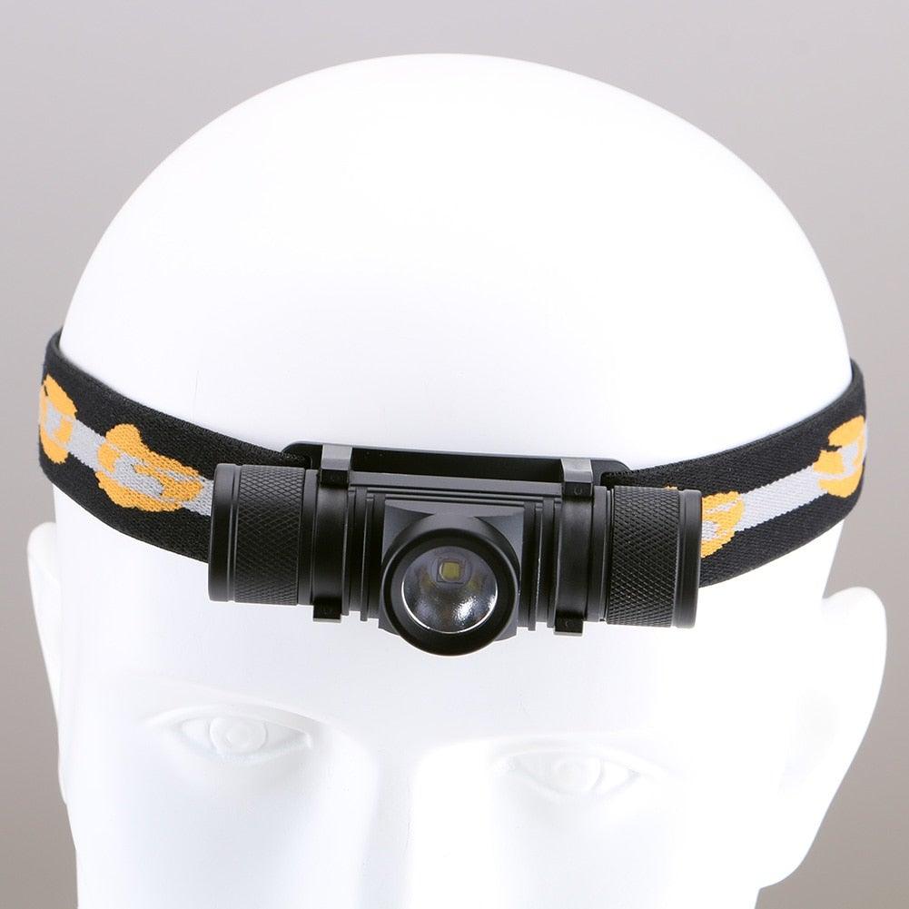 Rechargeable  Adjustable LED Power Headlamp USB Flashlight Waterproof  Headlight Torch  Light Work Lamp  For Outdoors Camping Running  Survival Hiking Stevvex